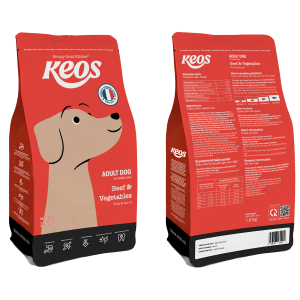 [Keos] Hạt cho chó trưởng thành, vị bò rau củ (400gr)